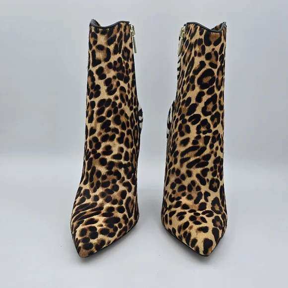 NWOT Kenneth Cole NY Riley 110 Western Ponty-Toe Heeled Animal Print Booties, 8M - Picture 2 of 16